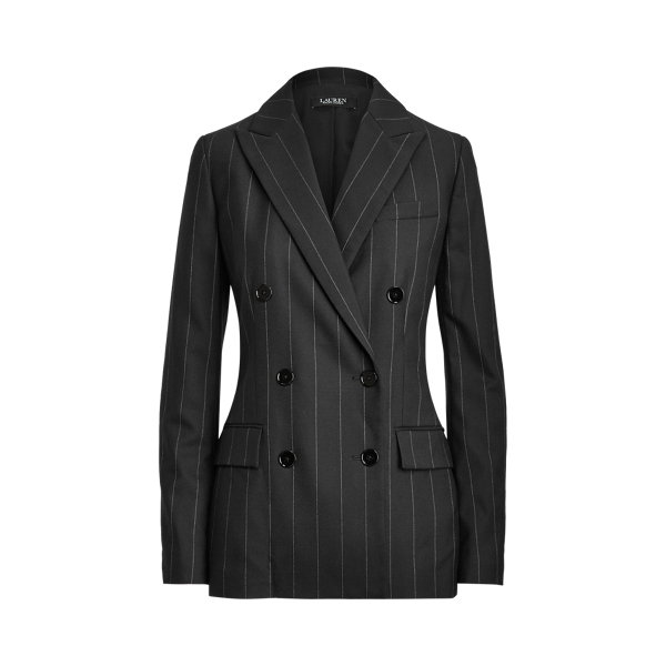 Black/White Wool Twill Blazer Lauren 2