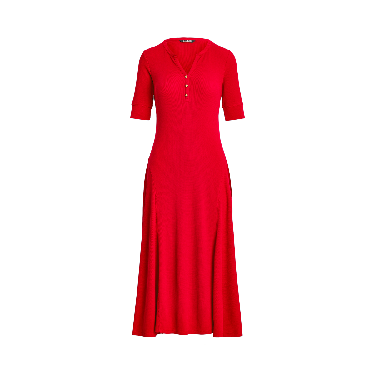 Cotton Henley Dress