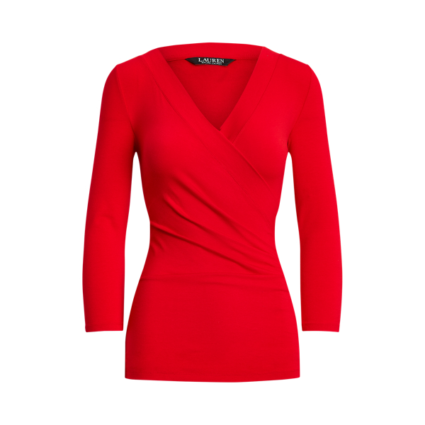 Top cruzado de punto jersey