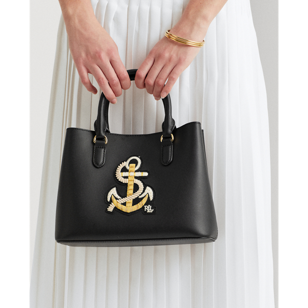 Black Bullion Mini Marcy II Satchel Lauren 7