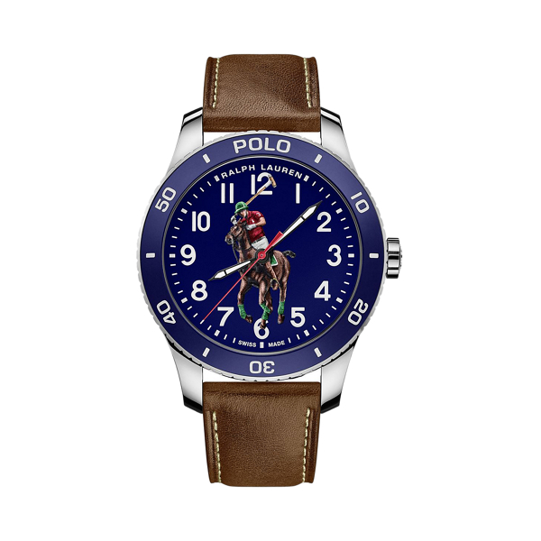 Polo-Armbanduhr in Blau