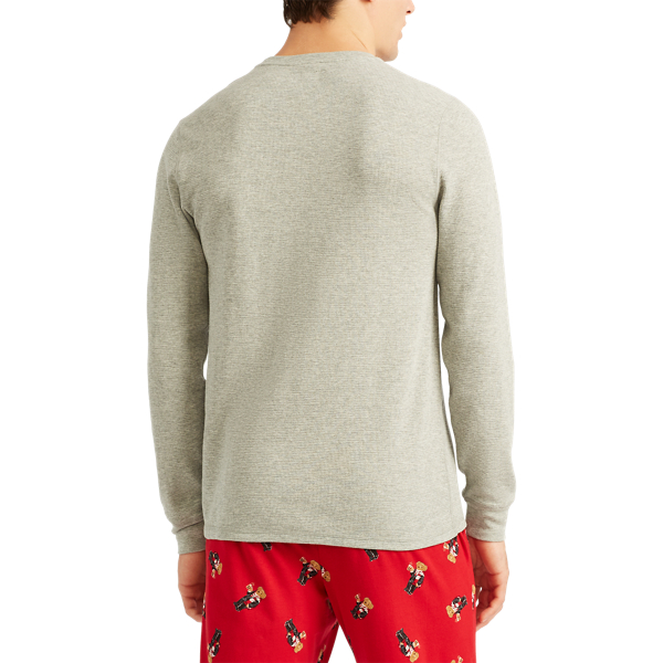 Andover Heather Polo Bear Waffle-Knit Sleep Shirt Polo Ralph Lauren 4