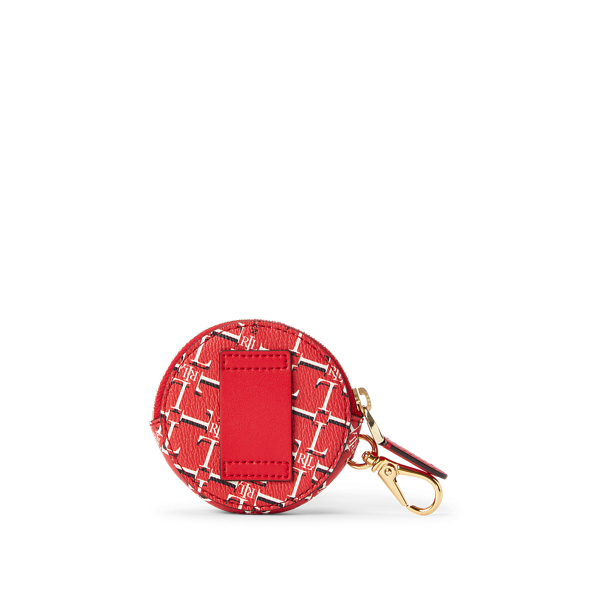 Candy Red Heritage Logo Vegan Leather Coin Purse Lauren 2