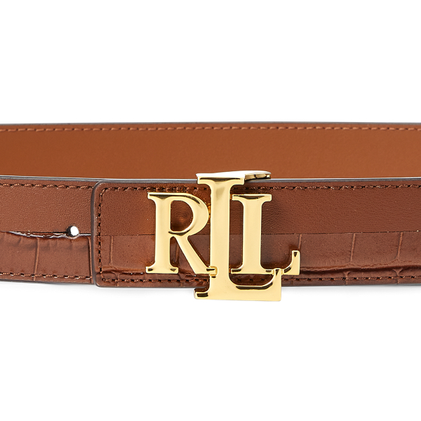 Deep Saddle Tan/Deep Sddl Reversible Leather Belt Lauren 2