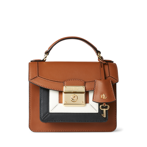 Pieced Leather Small Beckett Satchel