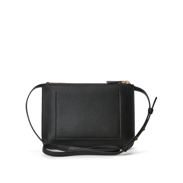 Black/Snow White Printed Faux-Leather Carter Crossbody Lauren 4