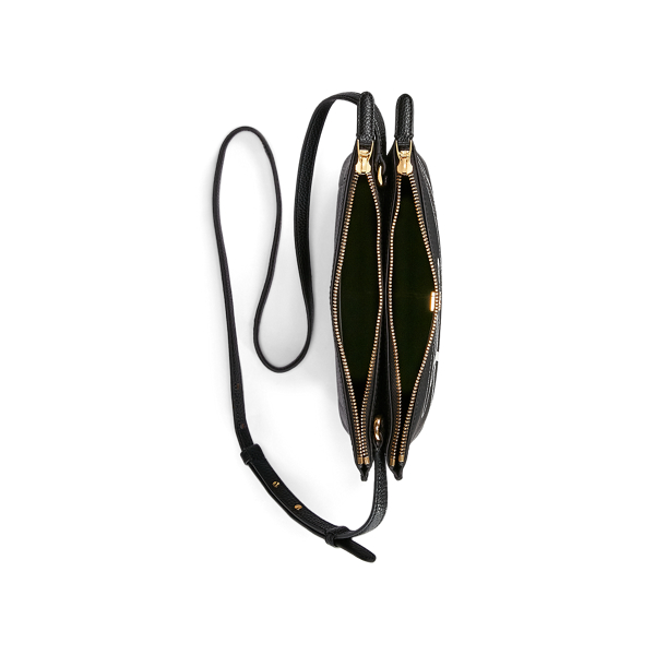 Black/Snow White Printed Faux-Leather Carter Crossbody Lauren 5
