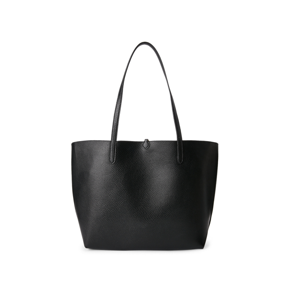 Rll Script Black/Antique Faux-Leather Reversible Tote Bag Lauren 4