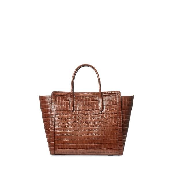 Metallic Leather Large Tyler Tote