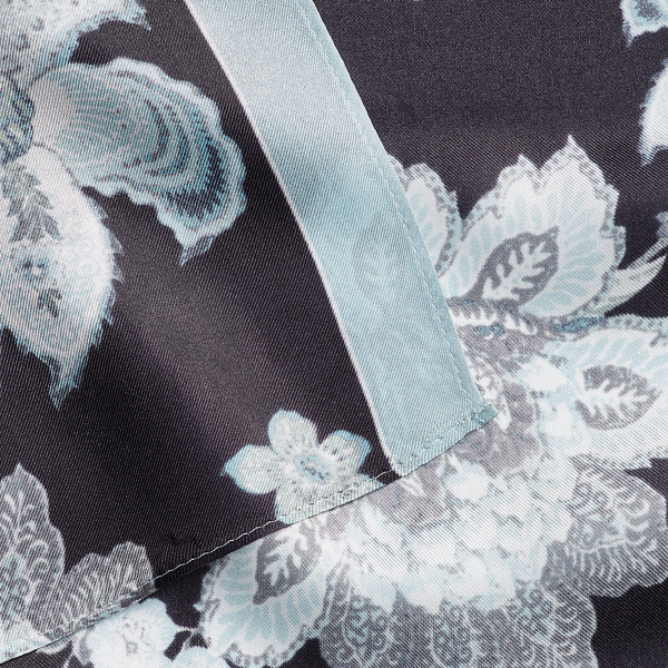 Blue Anjali Oblong Silk Twill Scarf Lauren 3