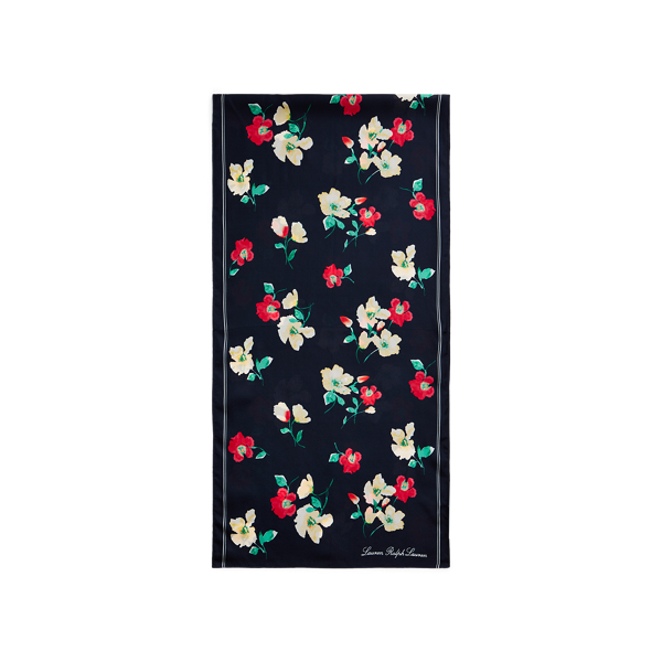 Holiday Navy Dina Silk Twill Scarf Lauren 2