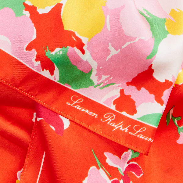 Active Orange Dina Silk Twill Scarf Lauren 3