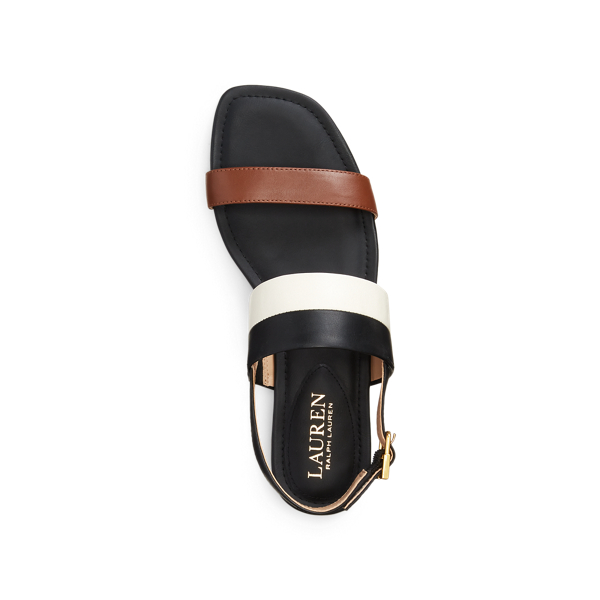 Deepsaddletan/Vanilla/Bla Kristi Nappa Leather Sandal Lauren 4