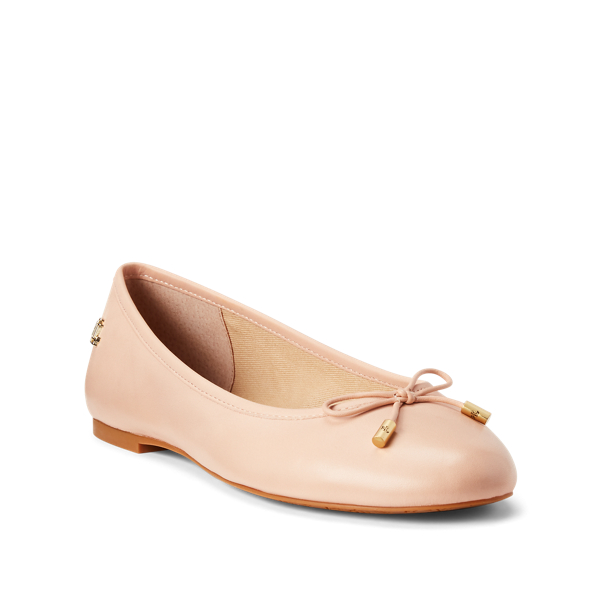 Ballet Pink/Ballet Pink Jayna Nappa Leather Flat Lauren 2