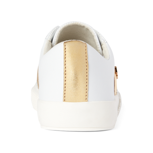 Ledersneaker Janson II Lauren in RLwhite/Black/Moderngold 3