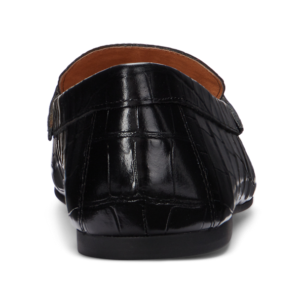 Black Averi Embossed Leather Loafer Lauren 3