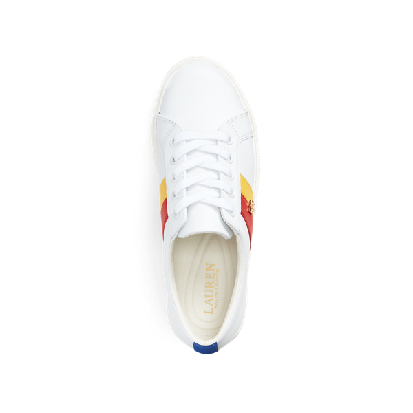 White/Gold/Red Janson II Action Leather Trainer Lauren 4