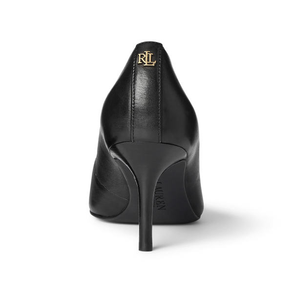 Black/Modern Gold Lanette Leather Pump Lauren 3