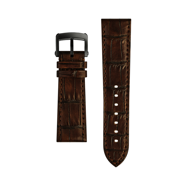 Burnt Brown Alligator Watch Strap Polo Ralph Lauren 1