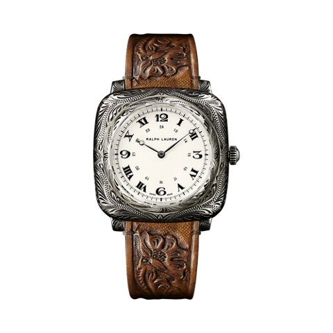 Ralph Lauren Cushion 42 MM Engraved Sterling Silver, цвет: Белый