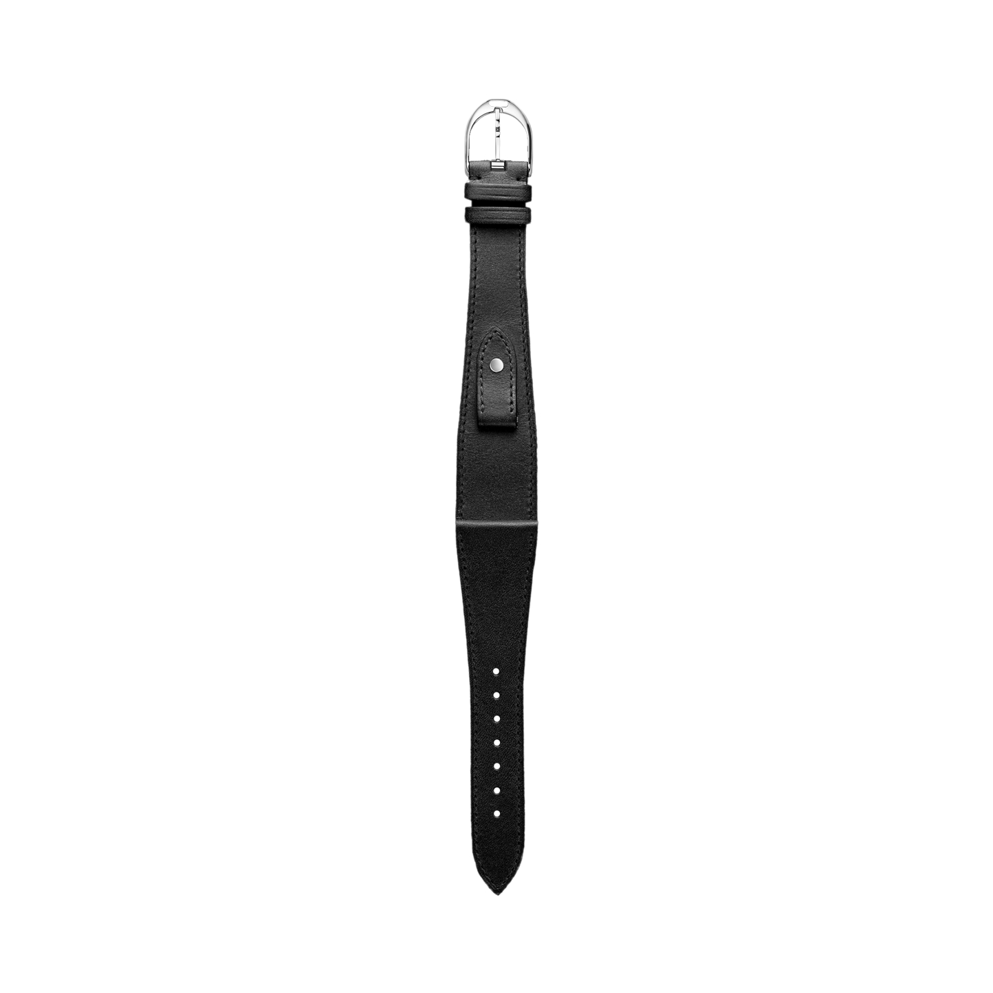 Мужской ремешок для часов Ralph Lauren Medium Stirrup Calfskin Watch Strap, цвет: Чёрный, вариант 1 — фото 1