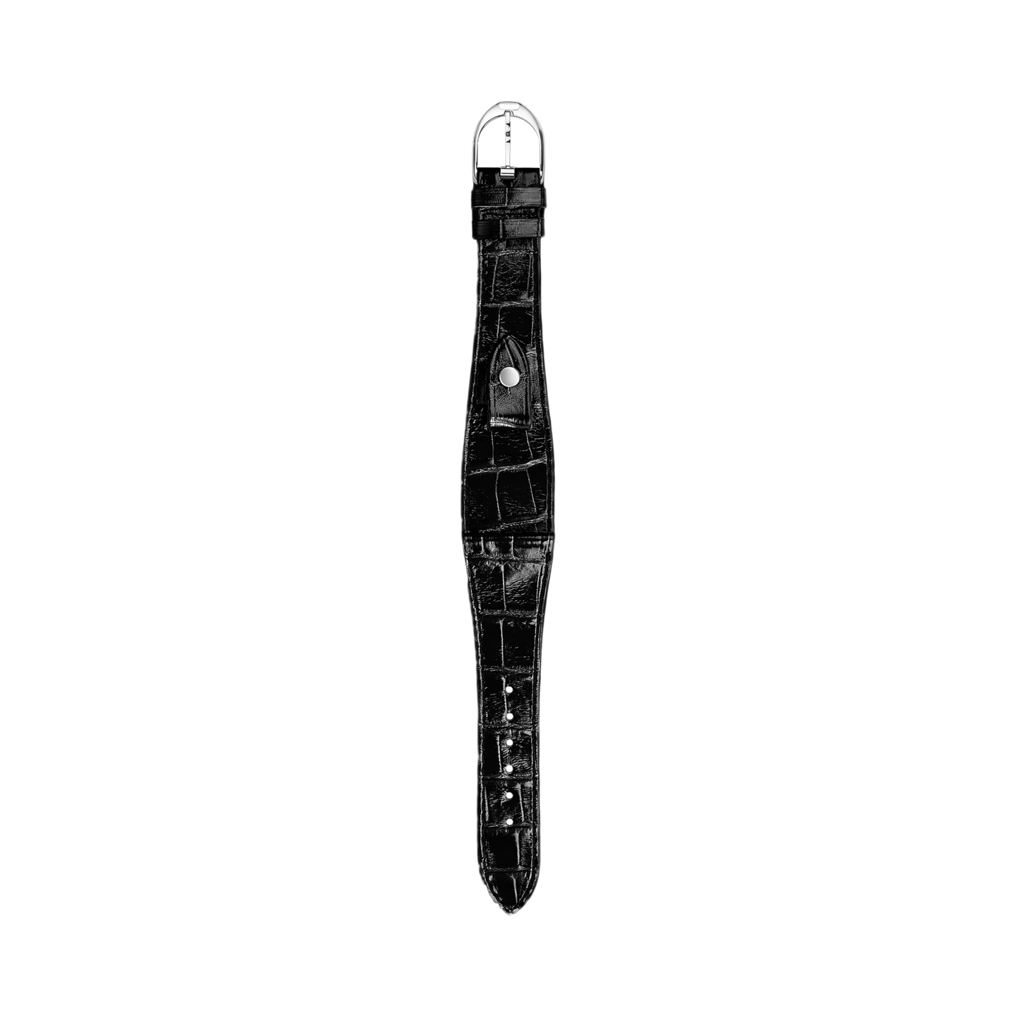 Мужской ремешок для часов Ralph Lauren Medium Stirrup Alligator Watch Strap, цвет: Чёрный — фото 1