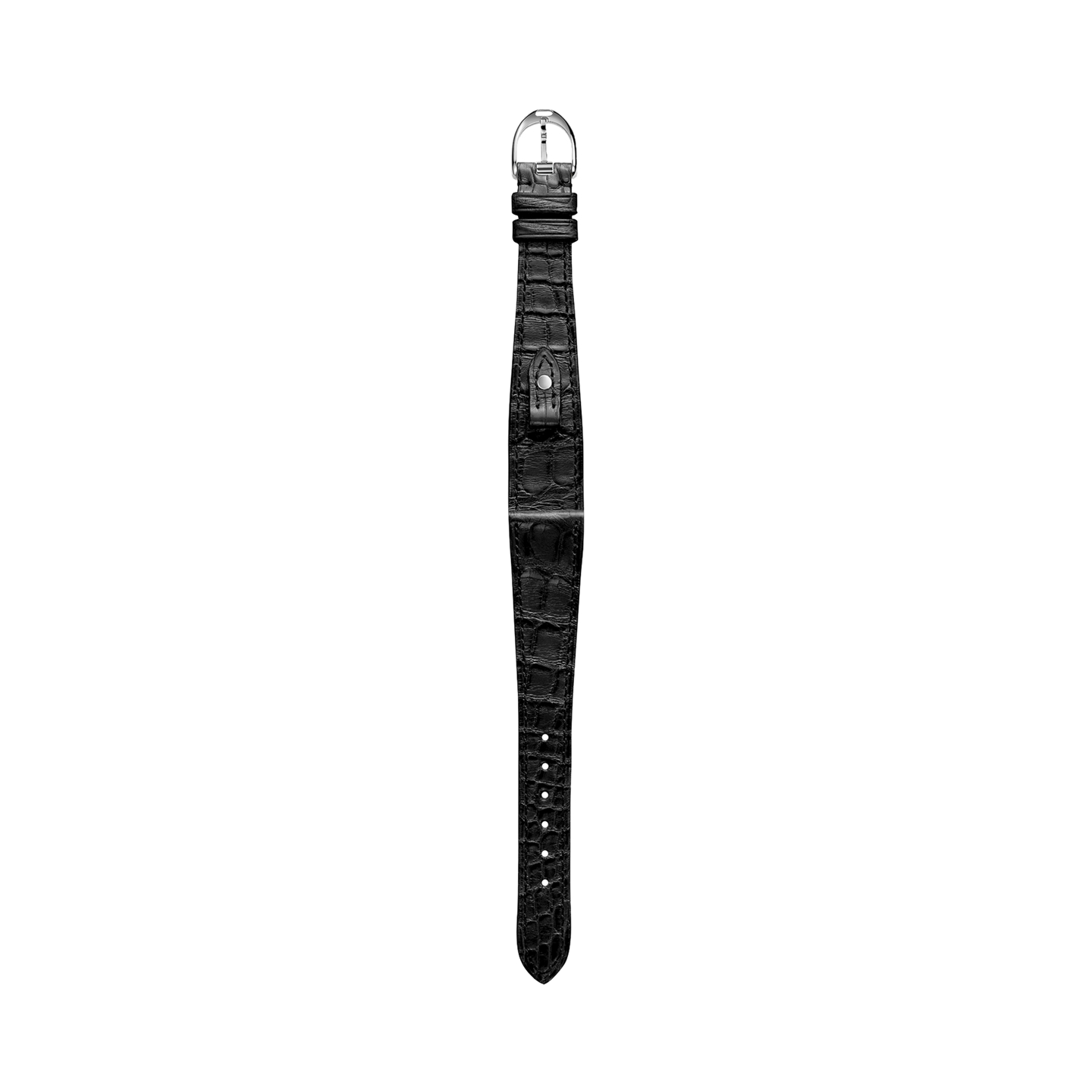 Женский ремешок для часов Ralph Lauren Petite Stirrup Alligator Watch Strap, цвет: Чёрный — фото 1