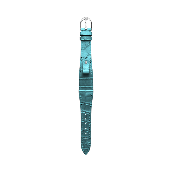 Turquoise Small Stirrup Alligator Watch Strap The Stirrup Collection 1