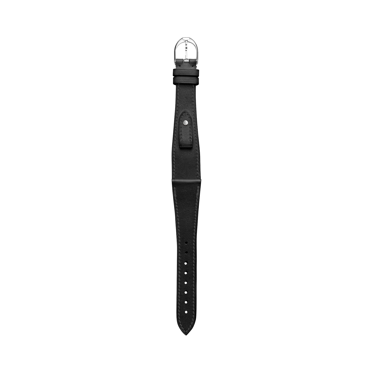 Женский ремешок для часов Ralph Lauren Small Stirrup Calfskin Watch Strap, цвет: Чёрный — фото 1