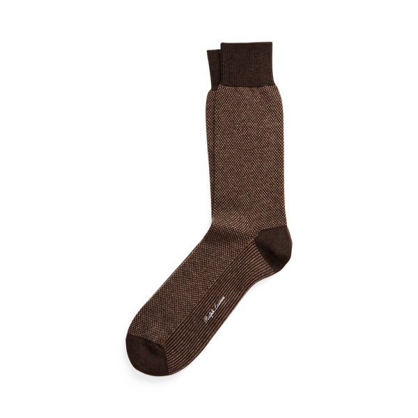 Brown Cashmere-Blend Dress Socks Purple Label 1