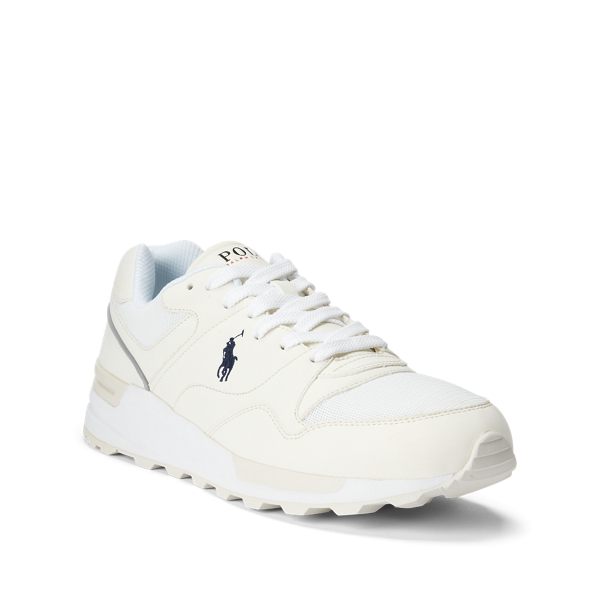 Parchment Cream Trackster 100 Leather Sneaker Polo Ralph Lauren 2