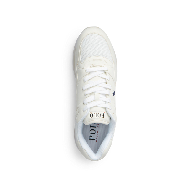 Parchment Cream Trackster 100 Leather Sneaker Polo Ralph Lauren 4