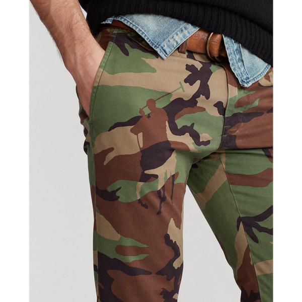 Green Surplus Camo Stretch Slim Fit Camo Chino Pant Polo Ralph Lauren 6