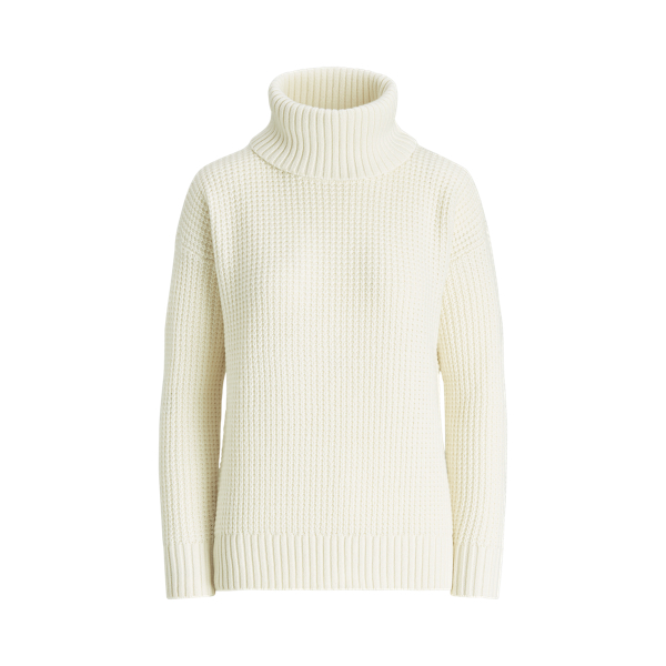 Waffle-Knit Roll Neck Jumper Lauren 1