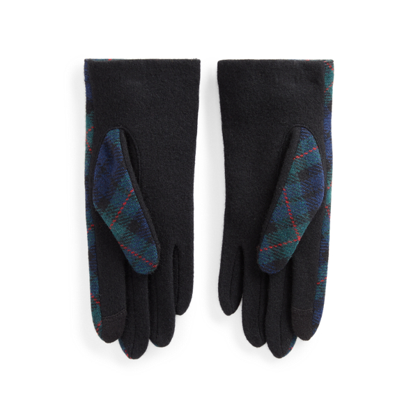 Blackwatch Plaid Two-Button Tech Gloves Lauren 2