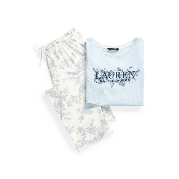 Logo Cotton-Blend Sleep Set Lauren 1