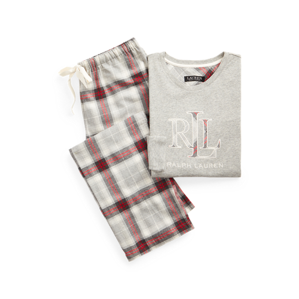 Plaid Cotton Twill Sleep Set