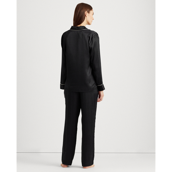 Black Silk Sleep Set Lauren 5