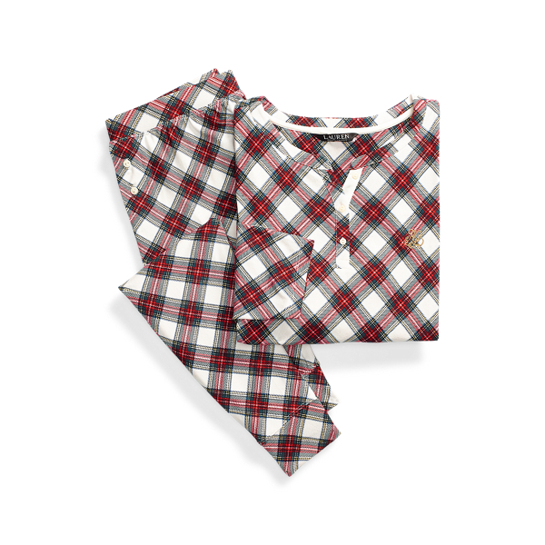 Plaid Long-Sleeve Sleep Set Lauren 1