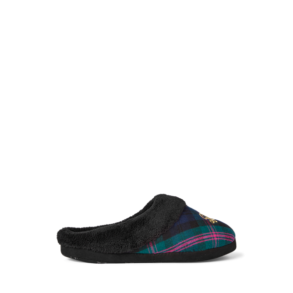 Plaid Logo Slipper Lauren 1