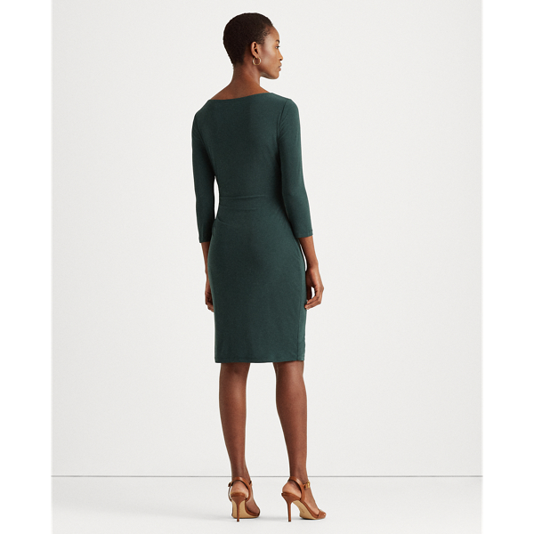 Midnight Spruce Ruched Jersey Dress Lauren 5