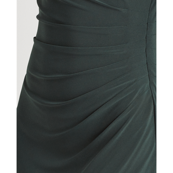 Midnight Spruce Ruched Jersey Dress Lauren 6
