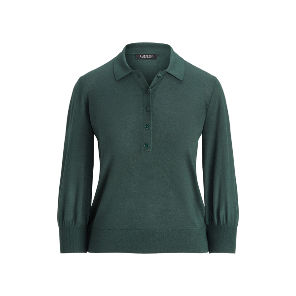 Pull soie m&eacute;lang&eacute;e &agrave; manches bouffantes