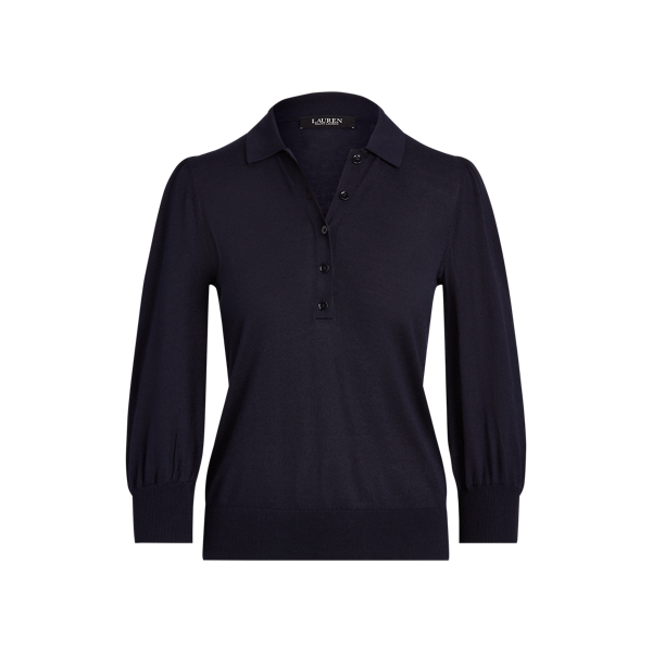 Silk-Blend Puff-Sleeve Jumper Lauren 1