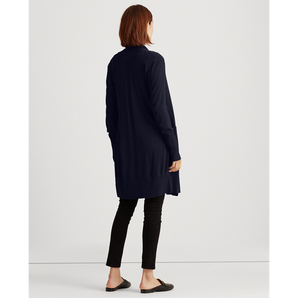 Lauren Navy Modal-Silk Cardigan Jumper Lauren 4