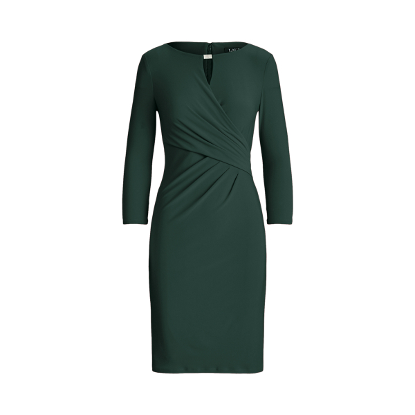 Wrap-Style Jersey Dress