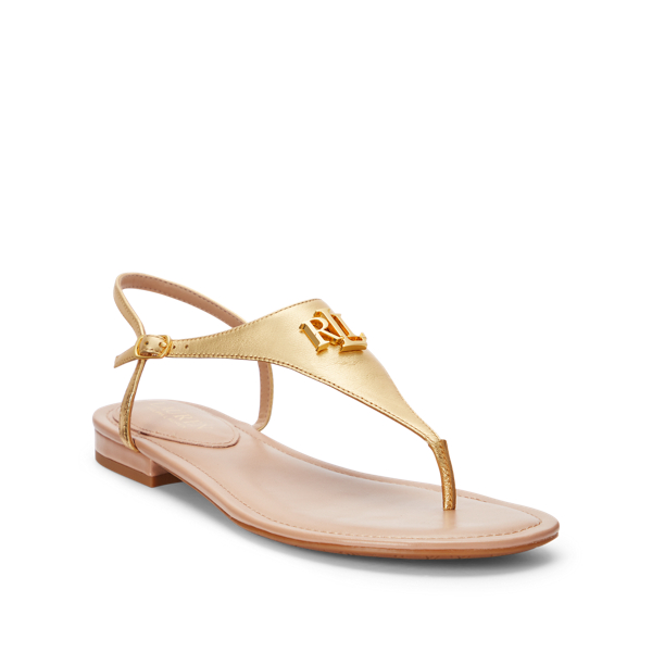 Modern Gold Ellington Metallic Leather Sandal Lauren 2