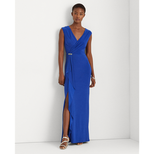 即発☆Ralph Lauren Ruffle-Trim Jersey Gown Ruffle-Trim Jersey Gown for Women | Ralph Lauren® IL