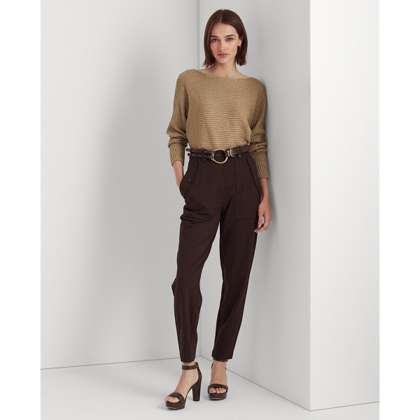 Shiny Gold Lurex Dolman-Sleeve Boatneck Jumper Lauren 4