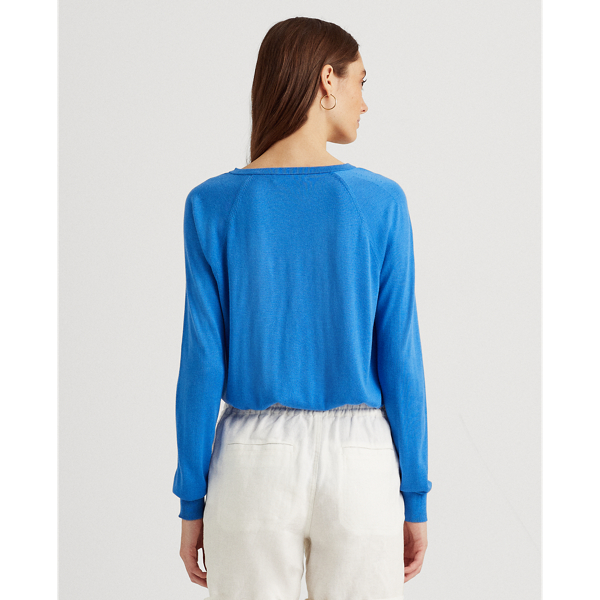Captain Blue Modal-Silk V-Neck Jumper Lauren 5